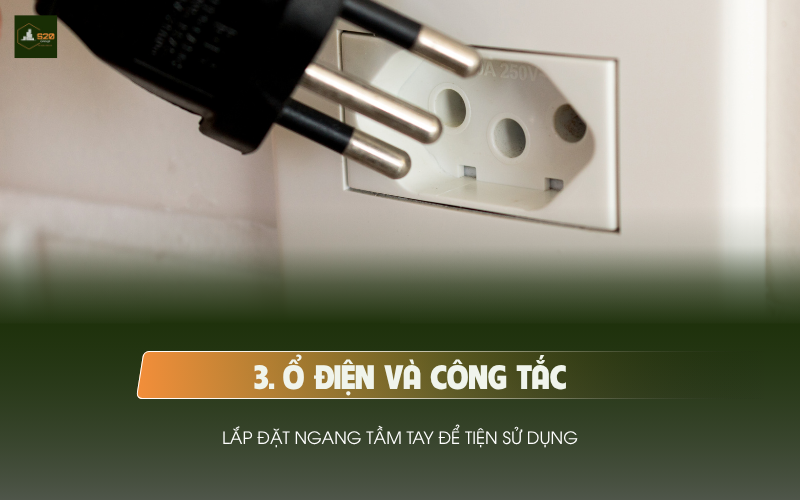 Ổ cắm được đặt ngang tầm tay trong nhà người lớn tuổi