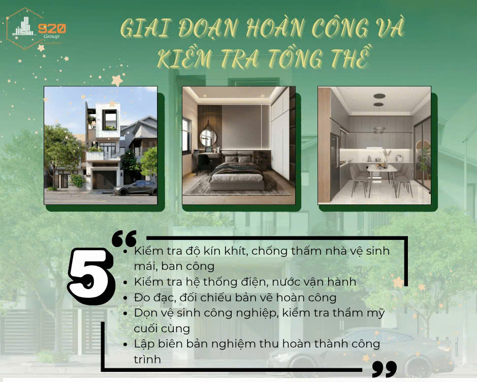 Giai đoạn hoàn công và kiểm tra tổng thể