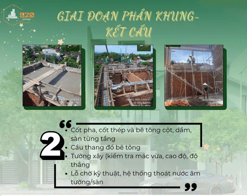 Giai đoạn phần khung-kết cấu