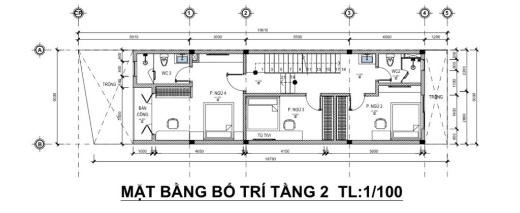 mặt bằng tầng 2
