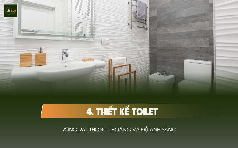 Toilet dành cho người lớn tuổi với tay vịn và thiết kế sàn chống trơn