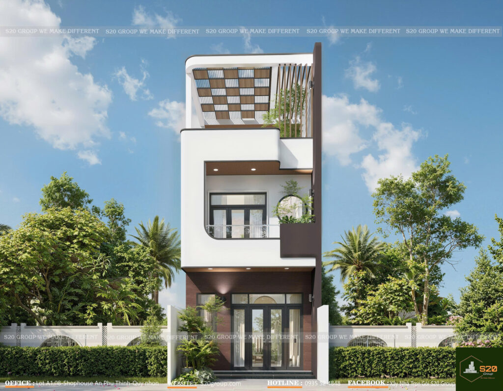 Nhà phố 2 tầng 1 tum