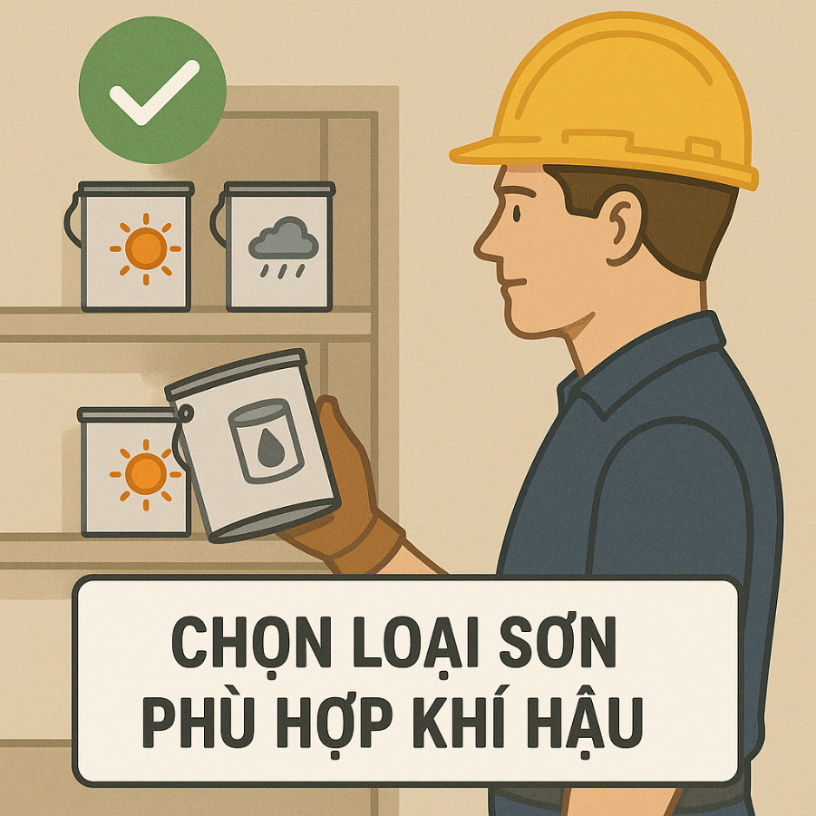 Bảng màu sơn phù hợp với từng vùng khí hậu tại Việt Nam