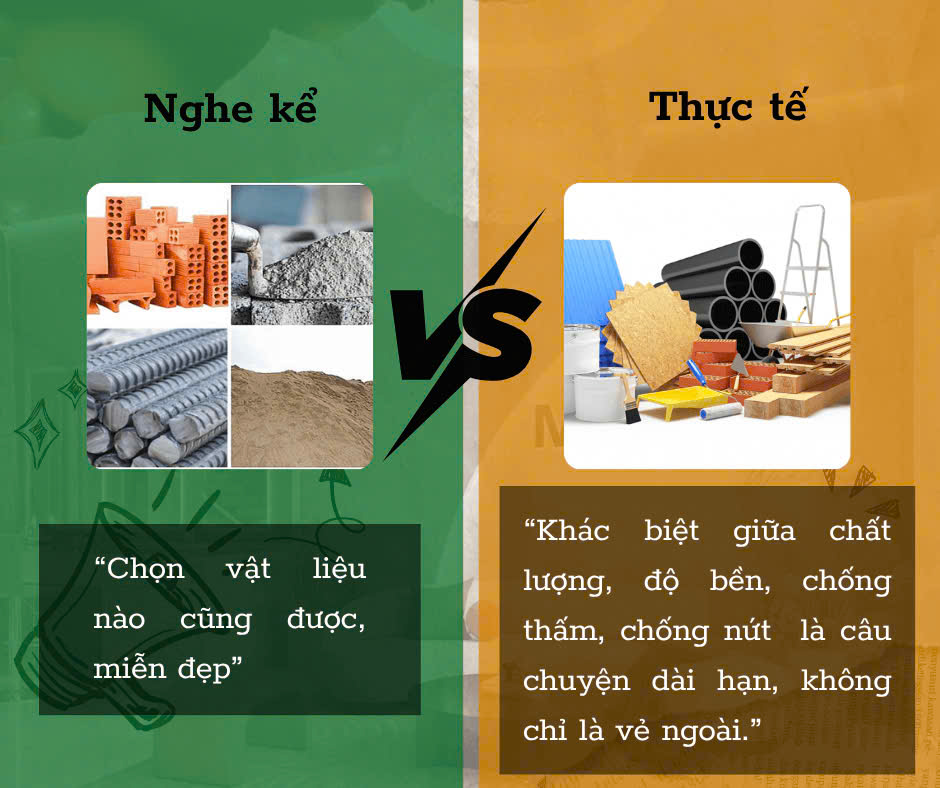 So sánh gạch xây chất lượng cao và gạch kém chất lượng trong xây dựng nhà ở