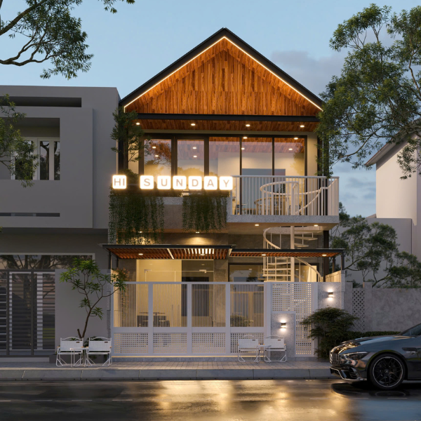 Nhà ở kết hợp cà phê
