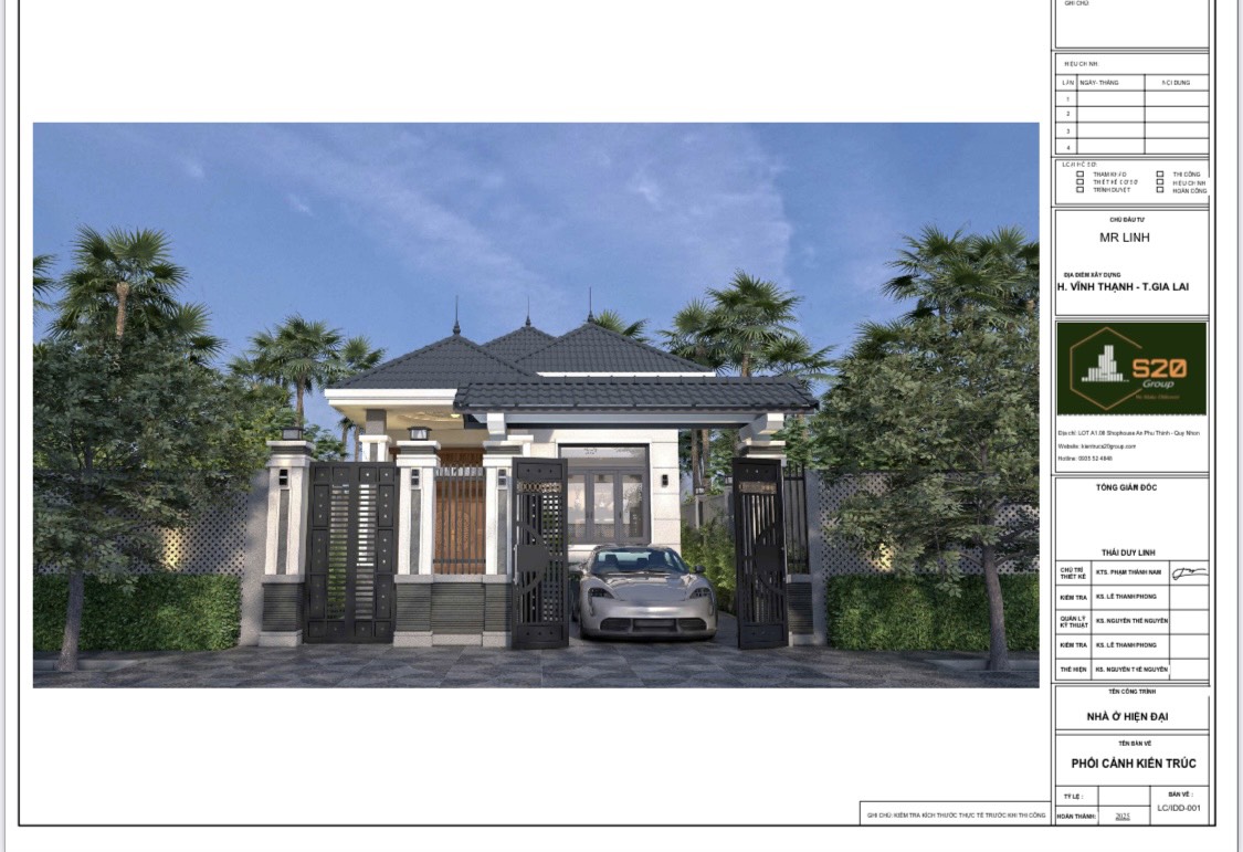 Mẫu nhà cấp 4 thiết kế mái Nhật hiện đại