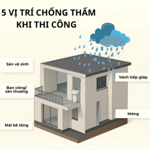 5 VỊ TRÍ CHỐNG THẤM