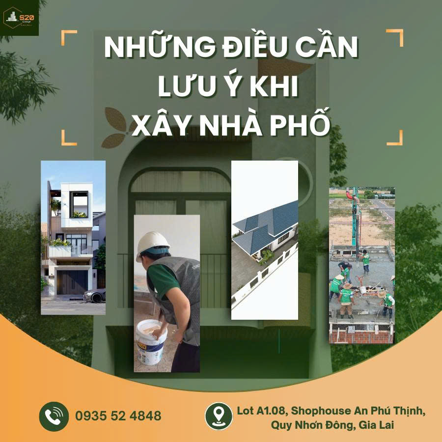 những lưu ý khi xây nhà phố
